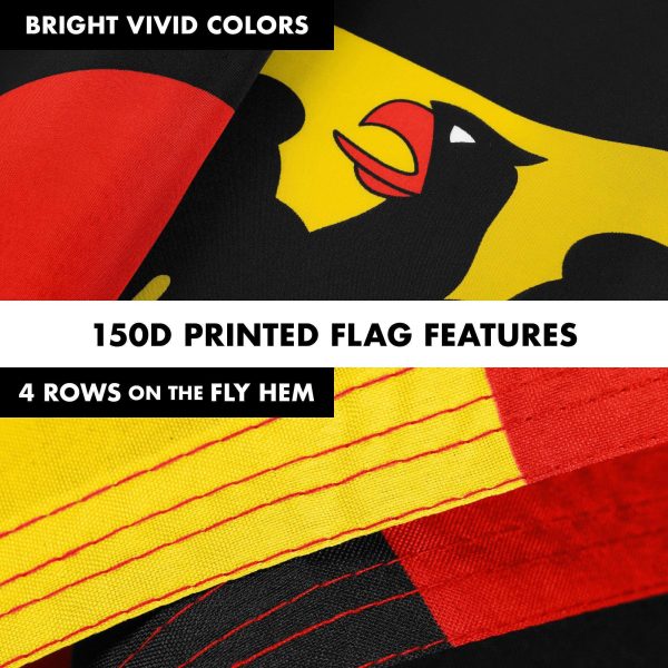G128 Combo Pack: Flag Pole 6 FT White Tangle Free & Germany German Ensign Flag 3x5 FT Printed 150D Polyester - Image 5