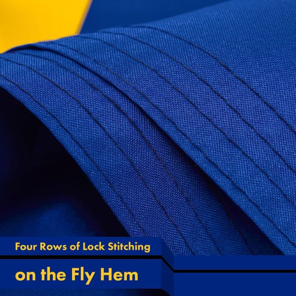 G128 Combo Pack: American USA Flag 3x5 Ft & Barbados Barbadian Flag 3x5 Ft | Both LiteWeave Pro Series Printed 150D Polyester, Brass Grommets - Image 5