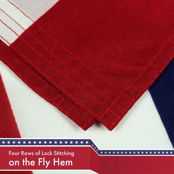 G128 Combo Pack: American USA Flag 3x5 Ft & Barbados Barbadian Flag 3x5 Ft | Both LiteWeave Pro Series Printed 150D Polyester, Brass Grommets - Image 8