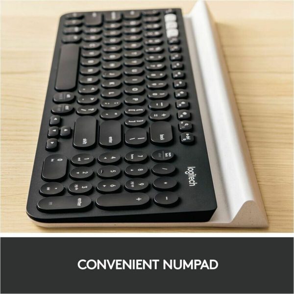 Logitech K780 Multi-Device Wireless Keyboard for Windows, Wireless 2.4GHz, Bluetooth, Smartphone and Tablet Cradle - Image 3