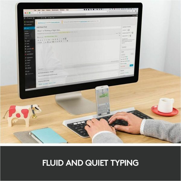 Logitech K780 Multi-Device Wireless Keyboard for Windows, Wireless 2.4GHz, Bluetooth, Smartphone and Tablet Cradle - Image 5