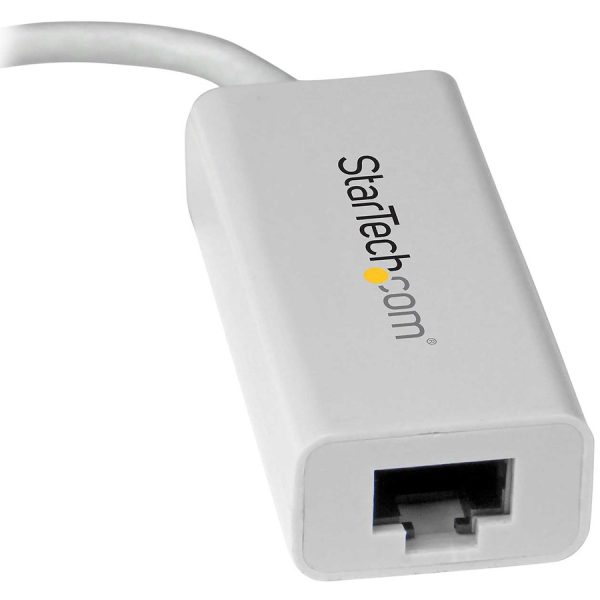 StarTech.com USB-C to Gigabit Ethernet Adapter - White - Thunderbolt 3 Port Compatible - USB Type C Network Adapter - Image 2