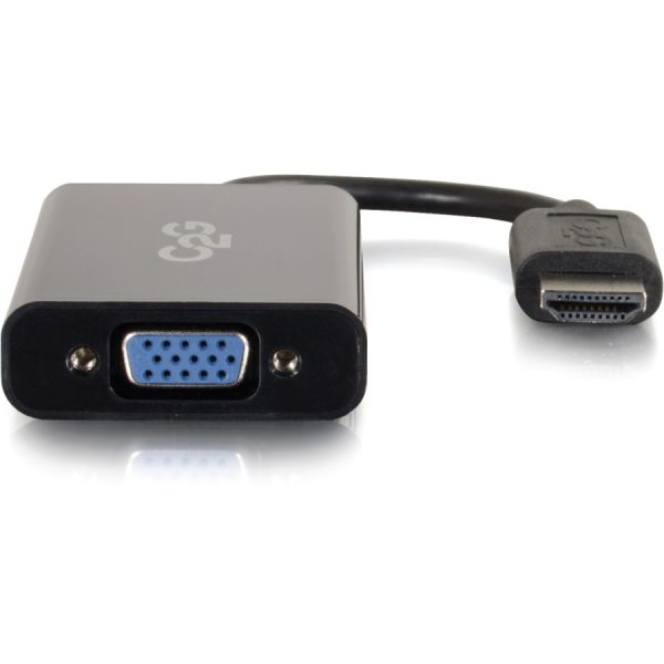 C2G HDMI to VGA Adapter Converter Dongle with Stereo Audio M/F - Black - Image 2
