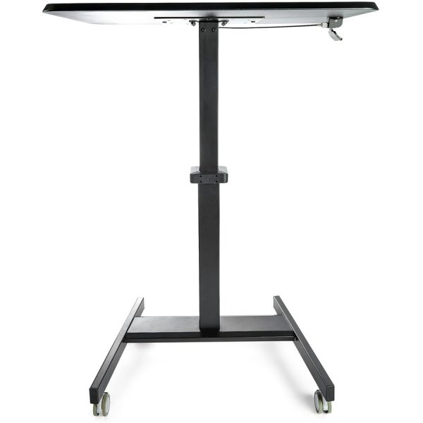 StarTech.com Mobile Standing Desk - Portable Sit-Stand Ergonomic Height Adjustable Cart on Wheels - Rolling Computer/Laptop Workstation - Image 7