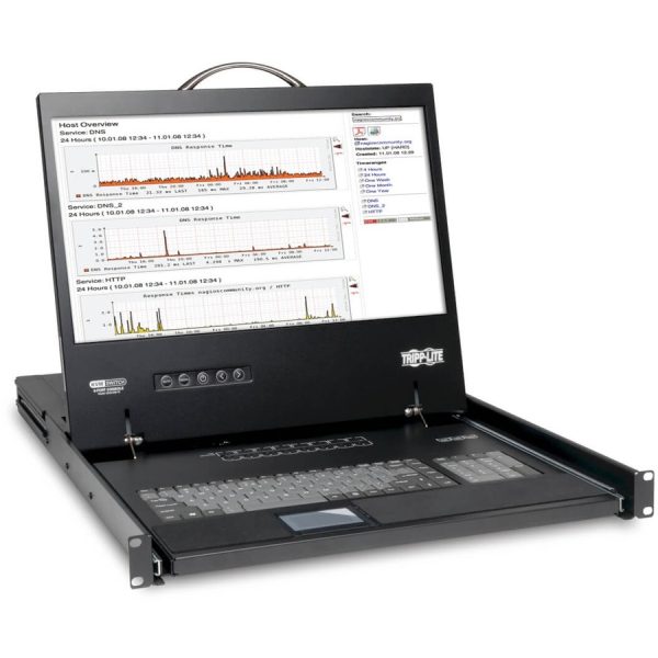 Eaton Tripp Lite Series NetController 8-Port 1U Rack-Mount Console KVM Switch with 19-in. LCD, TAA