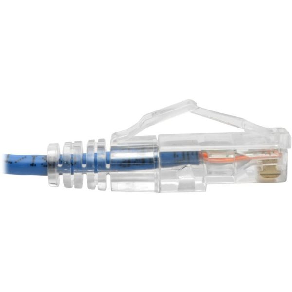 Eaton Tripp Lite Series Cat6 Gigabit Snagless Slim UTP Ethernet Cable (RJ45 M/M), PoE, Blue, 10 ft. (3.05 m) - Image 3