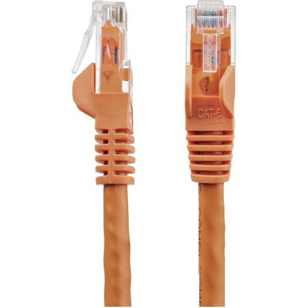 StarTech.com 25ft CAT6 Ethernet Cable - Orange Snagless Gigabit - 100W PoE UTP 650MHz Category 6 Patch Cord UL Certified Wiring/TIA - Image 2