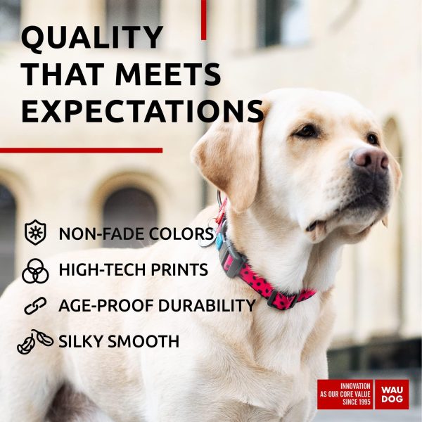 Nylon Dog Collar   Adjustable Dog Collar for Large Dogs Small & Medium Dogs   Breakaway Puppy Collars for Large Breed Dogs   Boy & Girl Dog Collars with Durable Plastic Buckle and QR Dog Tag - Image 4