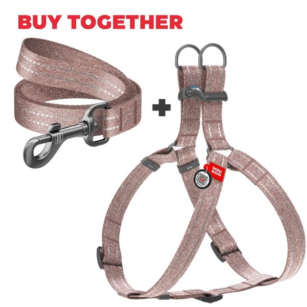 WAUDOG Re Cotton Dog Harness Eco Friendly Dog Harness for Small Dogs Medium & Large Dogs   Reflective Dog Harness with QR ID Tag   Puppy Harness with Adjustable Size for Male & Female Dogs - Image 6