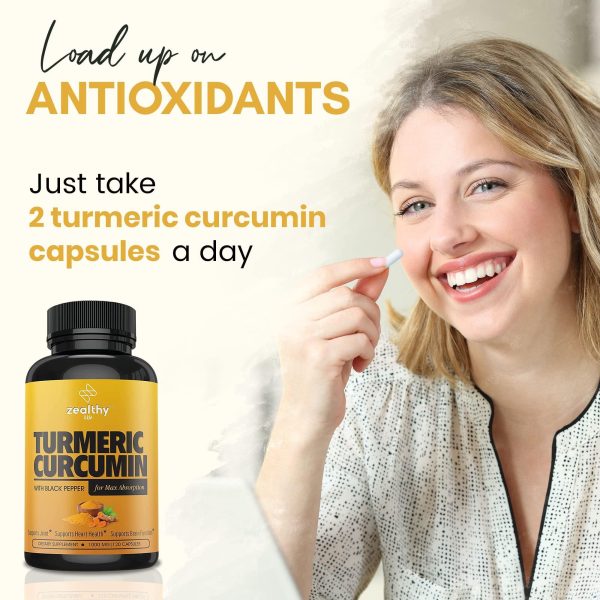 Turmeric Supplement Mood Mobility and Joint Support Supplement Turmeric Curcumin with Black Pepper for Maximum Absorption - Image 6