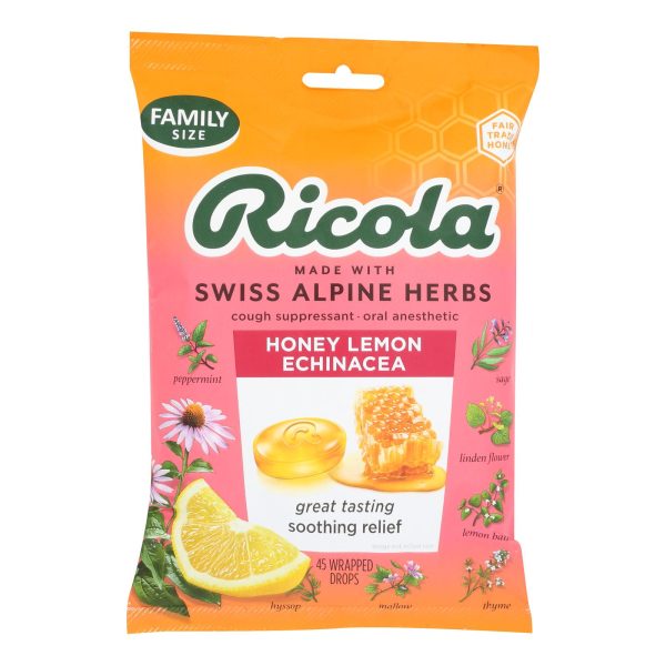 Ricola - Cough Drop Ech Honey Lemon - Case of 6-45 CT - Image 2