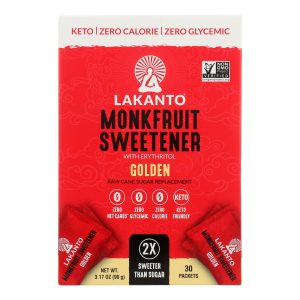 Lakanto - Monkfruit Sweetener Sticks - 30 Count - Case of 8 - 3.17 oz.