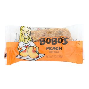 Bobo's Oat Bars - Bars - Peach - Case of 12 - 3 oz.
