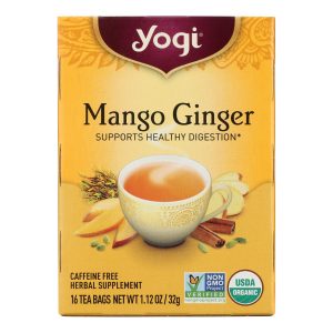 Yogi Tea - Organic - Mango Ginger - Case of 6 - 16 BAG