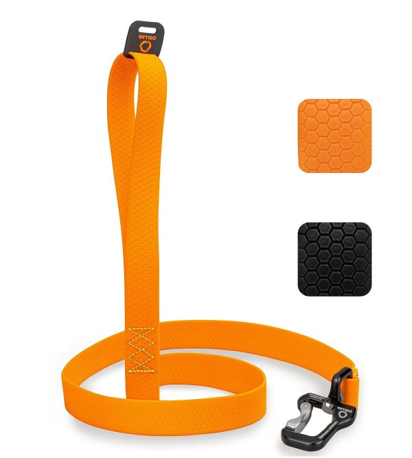 Evolutor Extra Heavy Duty Dog Leash 4 Ft   Durable Leash for Large Medium and Small Dogs   Strong Leashes for Large Breed Dogs   Walking Dog Leash (Orange)