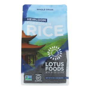 Lotus Foods Heirloom Forbidden Black Rice - Case of 6 - 15 oz.