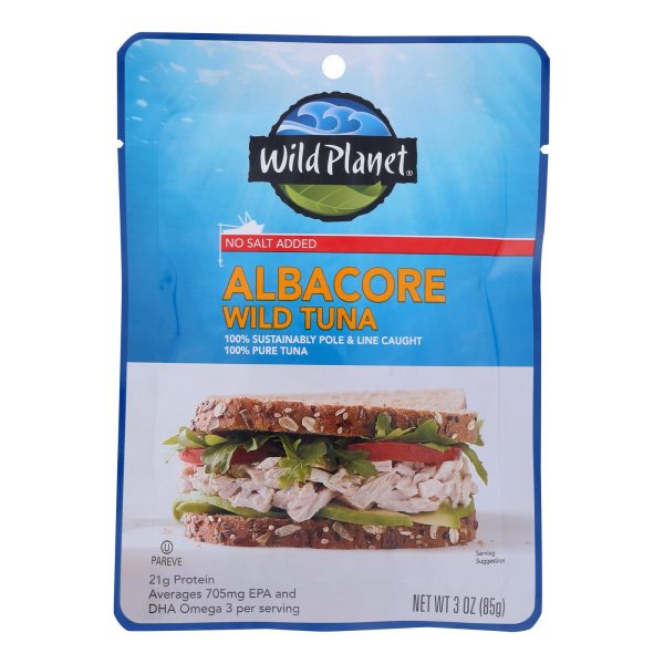 Wild Planet Wild Albacore Tuna With No Salt  - Case of 24 - 3 OZ - Image 3