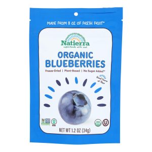 Natierra Fruit - Organic - Freeze Dried - Blueberries - 1.2 oz - case of 12