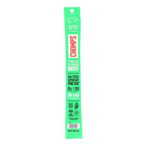 Chomps Beef Sticks - Hoppin Jalapeno - Case of 24 - 1.15 oz - Image 2
