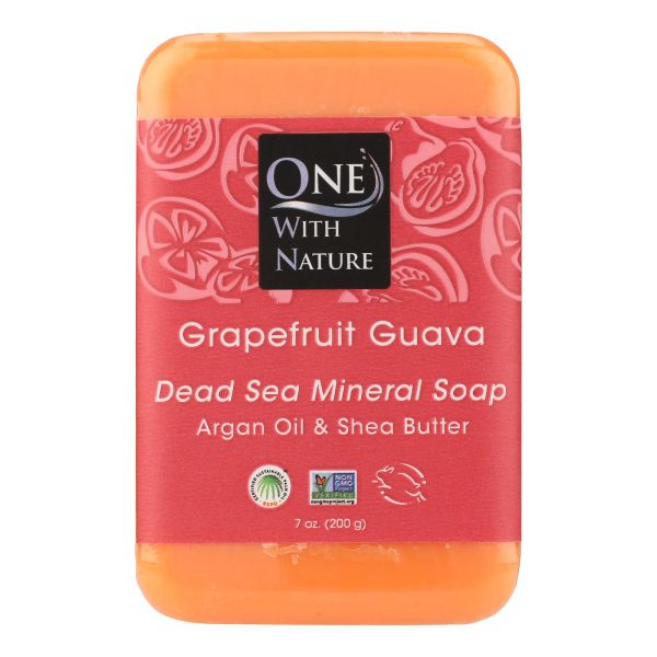 One With Nature Triple Milled Soap Bar - Grapefruit Guava - 7 oz - Image 2