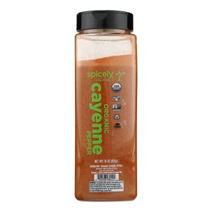 Spicely Organics - Cayenne Pepper Organic - Case of 2-16 ounces