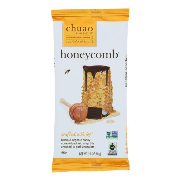 Chuao Chocolate Bar, Honeycomb  - Case of 12 - 2.8 OZ - Image 2