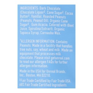 Unreal Dark Chocolate Peanut Gems  - Case of 6 - 5 OZ
