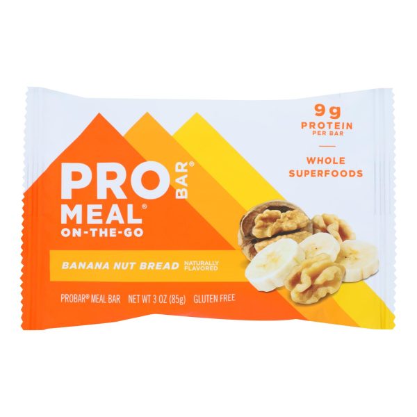 Probar Meal Bar, Banana Nut Bread  - Case of 12 - 3 OZ - Image 2