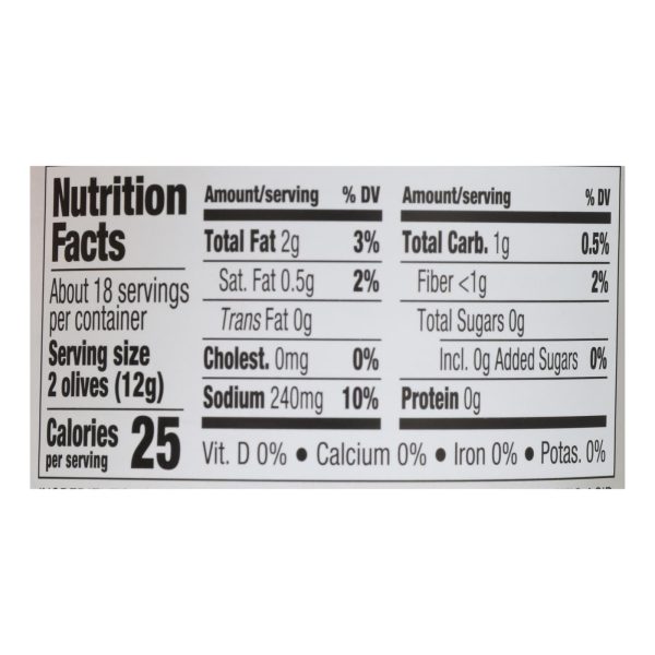 Jeff's Natural Jeff's Natural Castelvetrano Olives - Castelvetrano - Case of 6 - 7.5 oz.