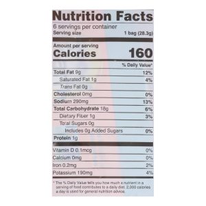 Good Health Veggie Straws - Sea Salt - Case of 8 - 1 oz.