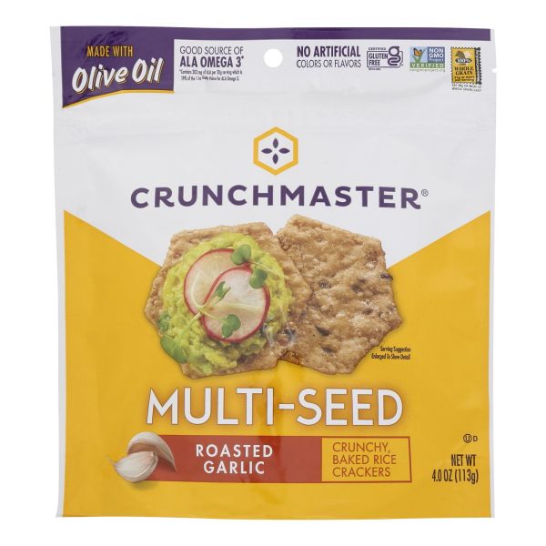 Crunchmaster - Multiseed Crckr Rst Garlc - Case of 12 - 4 OZ - Image 3