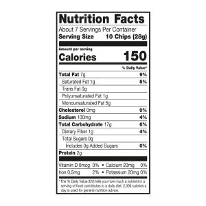 Late July Snacks - Tortilla Chips Dipper Sea Salt - Case of 9 - 7.4 OZ