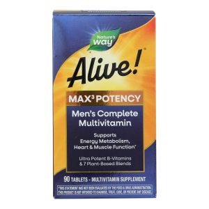 Nature's Way - Alive! Max3 Men's Multi-Vitamin - Max Potency - 90 Tablets