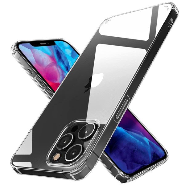 Crystal Clear Case for iPhоne 12 Pro Max – Thin Clear Protective Phone Cover with Slim TPU Back Shockproof Silicone Edges and Raised Bezels for Camera and Screen Protection