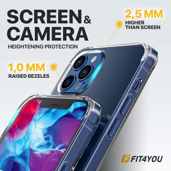 Crystal Clear Case for iPhоne 12 Pro Max – Thin Clear Protective Phone Cover with Slim TPU Back Shockproof Silicone Edges and Raised Bezels for Camera and Screen Protection - Image 7