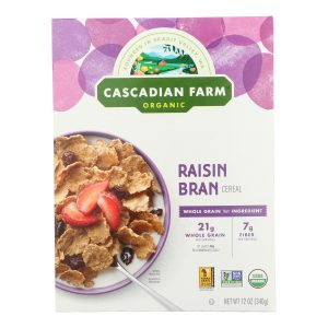 Cascadian Farm Organic Cereal - Raisin Bran - Case of 10 - 12 oz