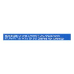 Wild Planet Wild Sardines In Spring Water - Case of 12 - 4.375 oz.