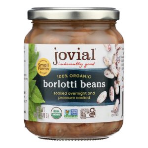 Jovial - 100 Percent Organic Borlotti Beans - Case of 6 - 13 oz