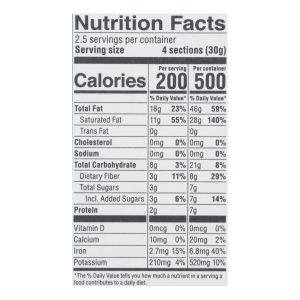 Alter Eco Americas Organic Chocolate Bar - Dark Super Blackout - Case of 12 - 2.65 oz