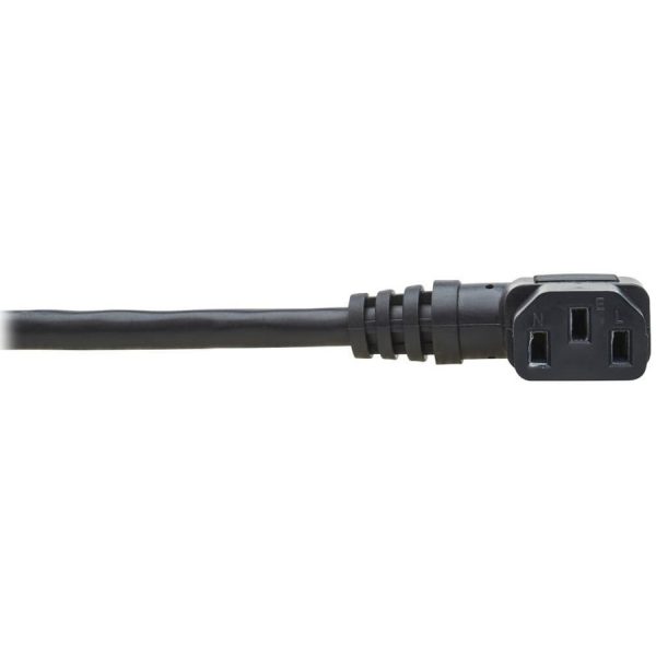 Eaton Tripp Lite Series Power Extension Cord, Right-Angle C13 to C14 PDU Style - 10A, 250V, 18 AWG, 2 ft. (0.61 m), Black - Image 3