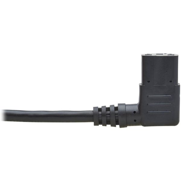 Eaton Tripp Lite Series Power Extension Cord, Right-Angle C13 to C14 PDU Style - 10A, 250V, 18 AWG, 2 ft. (0.61 m), Black - Image 4
