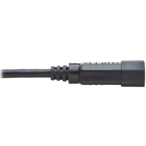 Eaton Tripp Lite Series Power Extension Cord, Right-Angle C13 to C14 PDU Style - 10A, 250V, 18 AWG, 2 ft. (0.61 m), Black - Image 5