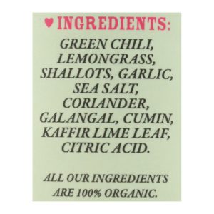 Mike's Organic Curry Love - Curypste Organic Green Thai Ms - Case of 6-4.23 OZ