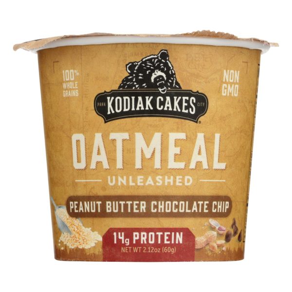 Kodiak Cakes Peanut Butter Chocolate Chip Oatmeal - Case of 12 - 2.12 OZ - Image 2