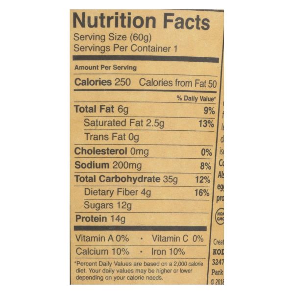 Kodiak Cakes Peanut Butter Chocolate Chip Oatmeal - Case of 12 - 2.12 OZ - Image 3