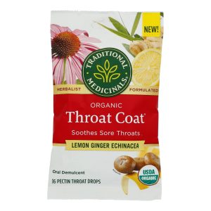 Traditional Medicinals - Lozng Lemon Ginger Echn - Case of 12-16 CT