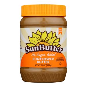 Sunbutter Sunflower Butter - No Sugar Added - Case of 6 - 16 oz.