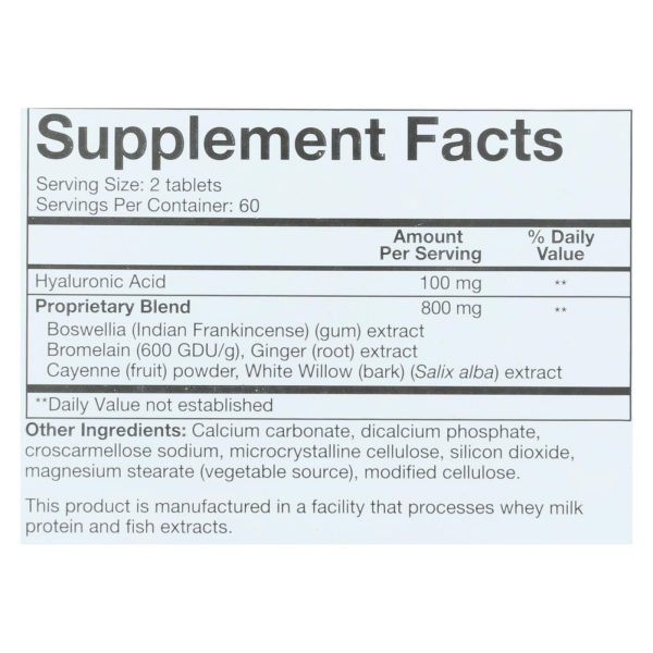 One Serving Size Of Youtheory Hyaluronic Acid Advanced  - 1 Each - 120 TAB - Image 3
