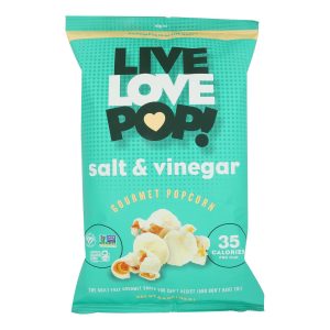 Live Love Pop - Popcorn Salt & Vinegar - Case of 12 - 4.4 OZ