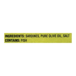 Crown Prince Skinless and Boneless Sardines In Pure Olive Oil - Case of 12 - 3.75 oz.